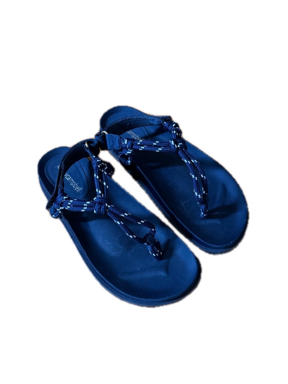 Jeffrey Campbell All Aboard Rope Sandals Size 6 Navy Blue